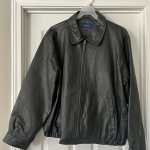 Black Leather Croft & Barrow Jacket